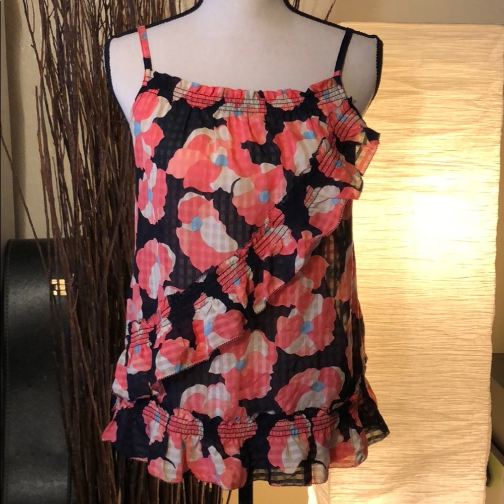 Juicy Couture • Silk-Cotton Floral Babydoll Blouse